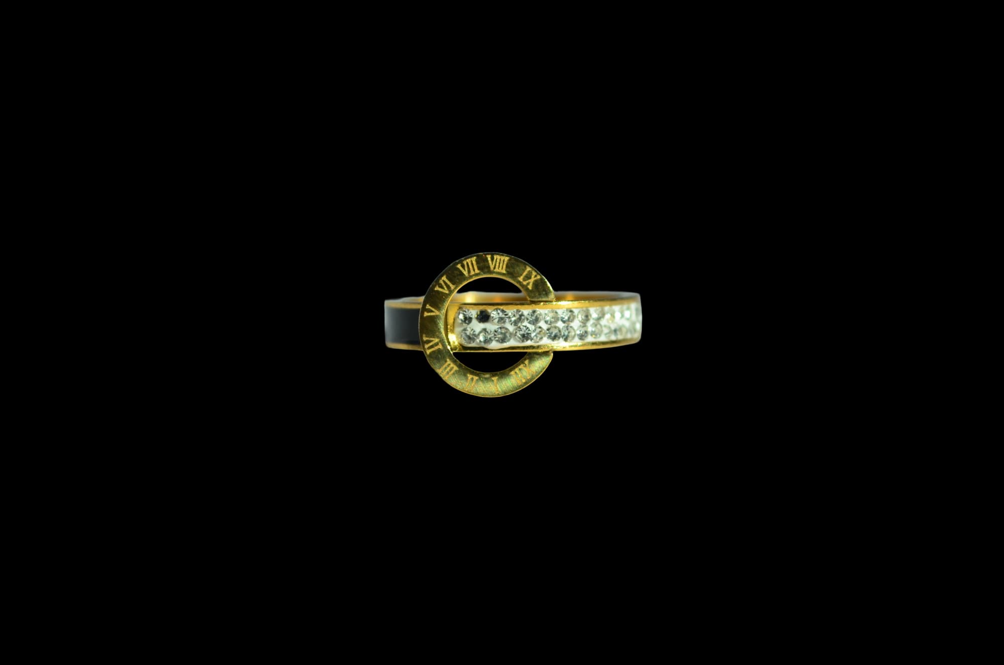 Roman Numerals Cystral Studded