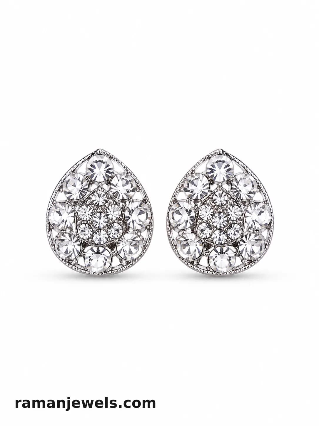 Elegant Teardrop-Shaped Stud Earrings