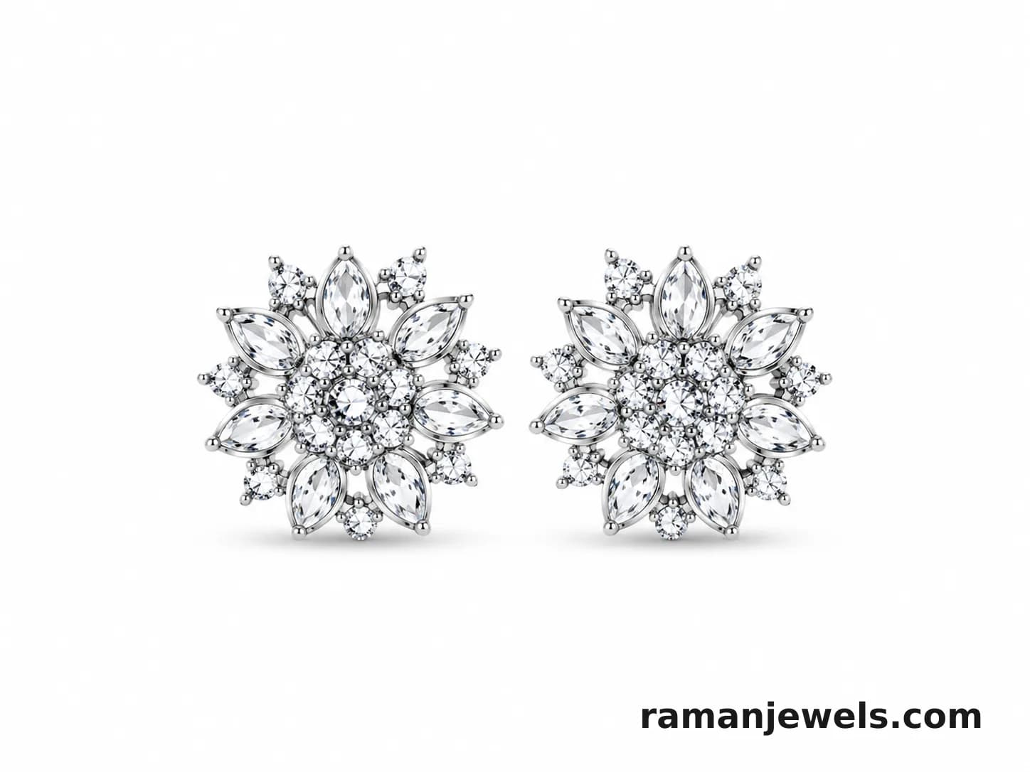 Elegant Floral-Inspired Stud Earrings